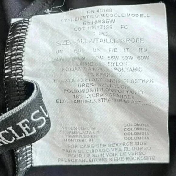 Miraclesuit Plus Size 24W Marais One-Piece Swimdress Black Slimming Resortwear - Picture 9 of 11